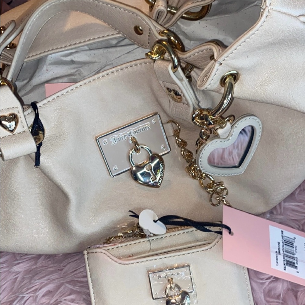 Juicy Couture Tan Rolling Satchel and Wallet